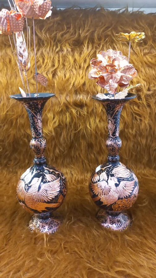 گلدان مسي الماس تراش اعلي